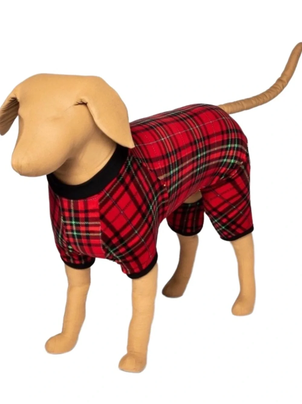 Wondershop Dog Pajamas Medium Red Plaid Fleece Christmas Holiday NWT